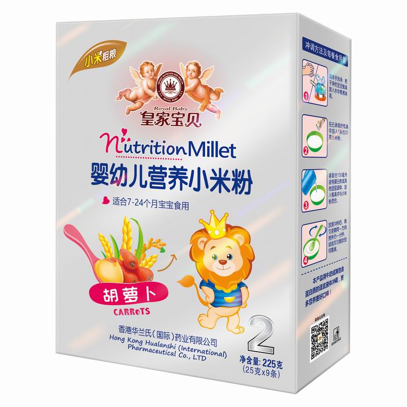 皇家宝贝225克小米粉-胡萝卜