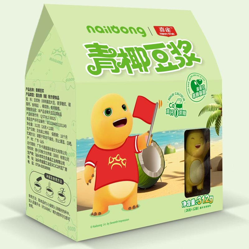 奶龙青椰豆浆312克