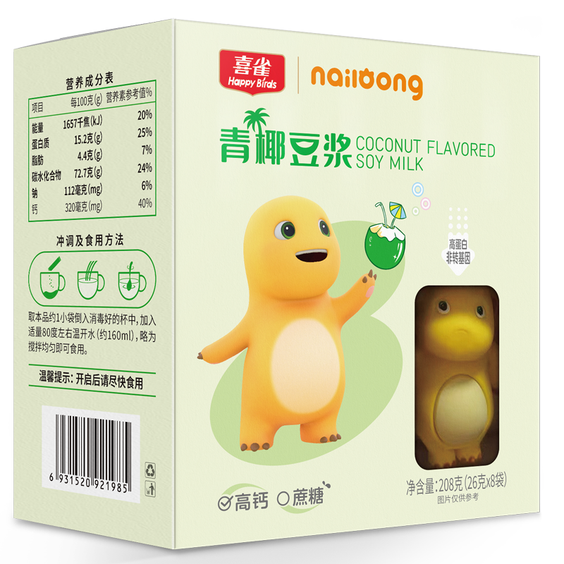 奶龙青椰豆浆208克